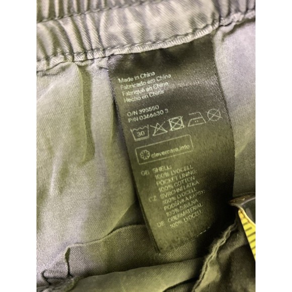 H&M LOGG Pants Size 8 Gray Green Elastic Waist Pockets Drawstring - Picture 10 of 10